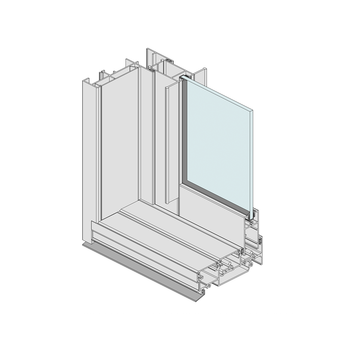 2100 H x 3610 W (3-panel) Stacking Door